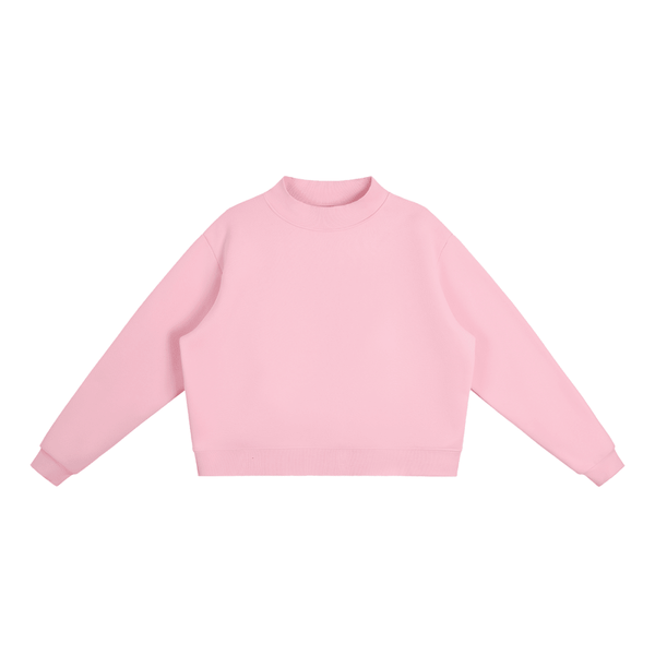 Essential Fleece Mock-Neck Crew Sweatshirt - KIOKO
