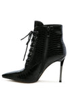 ESCALA CROC LACE - UP STILETTO BOOT - KIOKO