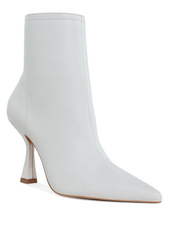 Farnak Pleather Pointed Toe Ankle Boots - KIOKO