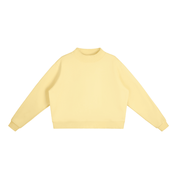 Essential Fleece Mock-Neck Crew Sweatshirt - KIOKO