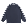 Dean's List Contrast Striped Lapel Collar Sweatshirt - KIOKO