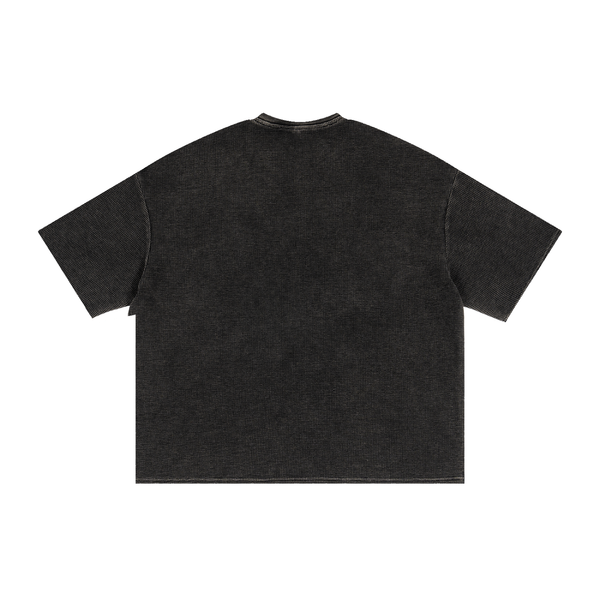 Frequency Textured Waffle Washed Boxy T-Shirt