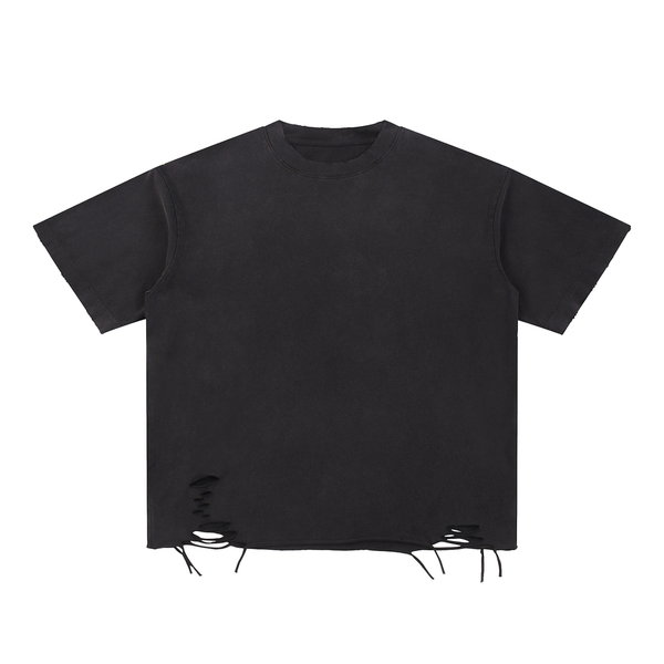 Rough Draft Snow Washed Raw-Hem T-Shirt