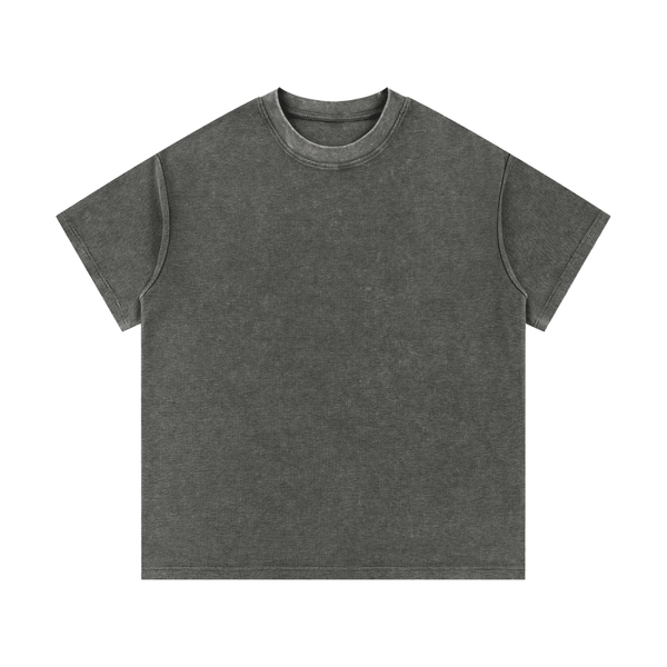 Raised Different Mineral Wash Waffle Knit T-Shirt - KIOKO