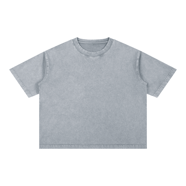 Throwback Mineral Wash Boxy Cotton T-Shirt - KIOKO