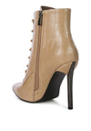 ESCALA CROC LACE - UP STILETTO BOOT - KIOKO
