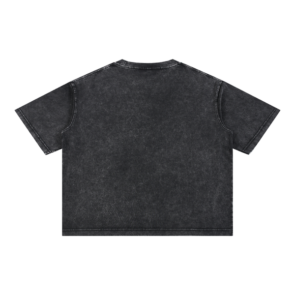 Throwback Mineral Wash Boxy Cotton T-Shirt