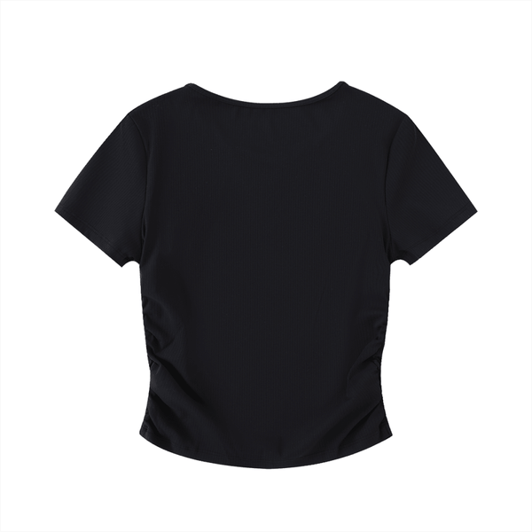 Body Language Ruched Crop Top - KIOKO