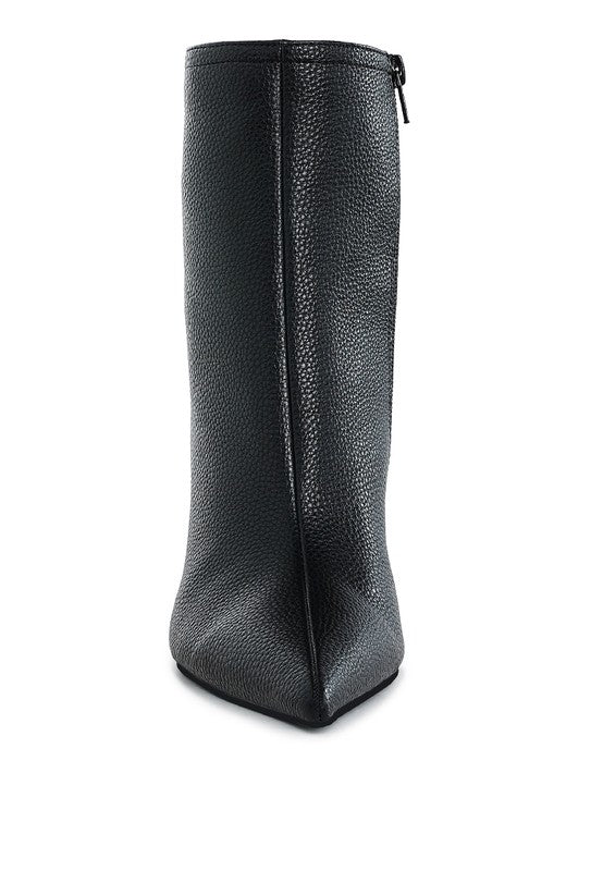 Farnak Pleather Pointed Toe Ankle Boots - KIOKO