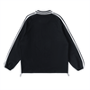 Dean's List Contrast Striped Lapel Collar Sweatshirt - KIOKO