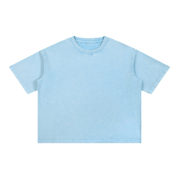 Throwback Mineral Wash Boxy Cotton T-Shirt - KIOKO