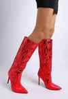 Sitarah Sequin Embellished Stiletto Long Boots - KIOKO