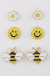 Buzzin' Real Different Stud Earrings Set - KIOKO