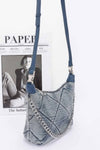 Cause A Scene 3-in-1 Washed Denim Crossbody Handbag - KIOKO