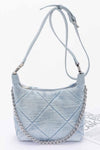 Cause A Scene 3-in-1 Washed Denim Crossbody Handbag - KIOKO