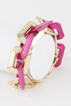 Don't Clock Me Two Toned Link Chain Bracelet - KIOKO