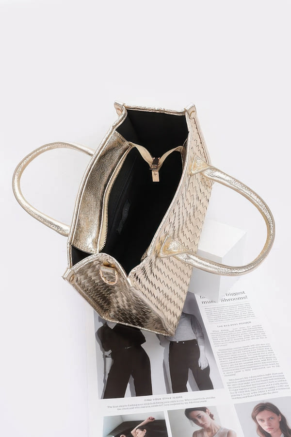 Everybody Noticed That Metallic Tote Bag - KIOKO
