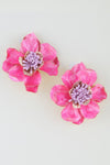 Flowmetal Marble Stone Blossom Flower Earrings - KIOKO