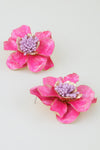 Flowmetal Marble Stone Blossom Flower Earrings - KIOKO