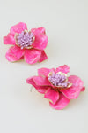 Flowmetal Marble Stone Blossom Flower Earrings - KIOKO