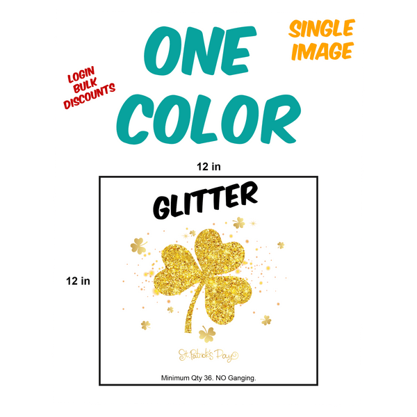 Glitter One Color Screen Print Transfers - KIOKO