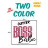 Glitter Two Color Screen Print Transfers - KIOKO