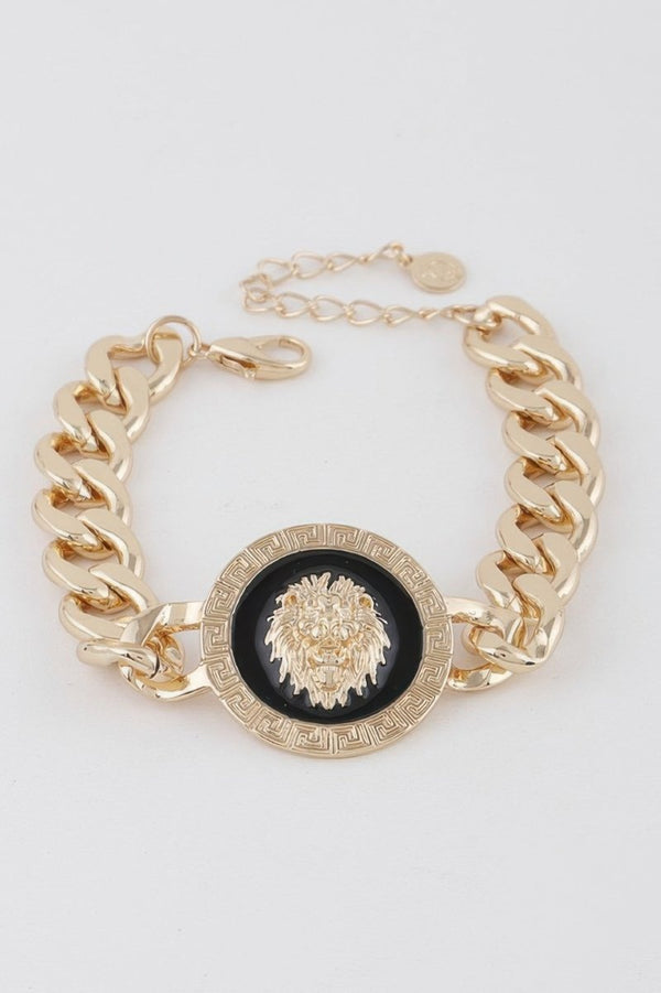Heavy Hitta Lion Emblem Chain Bracelet - KIOKO