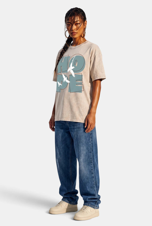 Hope Heavy Wash T-Shirt - KIOKO