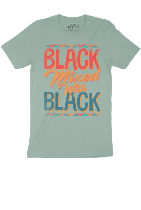 Kids' - Black Mixed With Black Graphic Tee - KIOKO