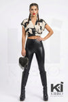 Kiss The Dagger Abstract Crop Top - KIOKO