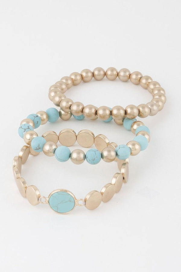 Let That Go Beaded Bracelet Set - KIOKO
