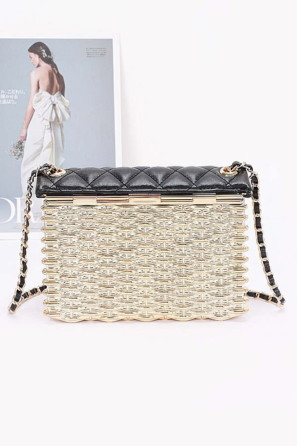 Main Character Only Metallic Leather Flap Bag - KIOKO