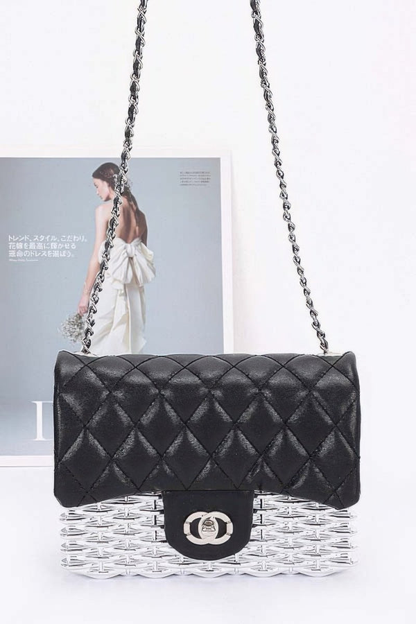 Main Character Only Metallic Leather Flap Bag - KIOKO