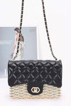 Main Character Only Metallic Leather Flap Bag - KIOKO