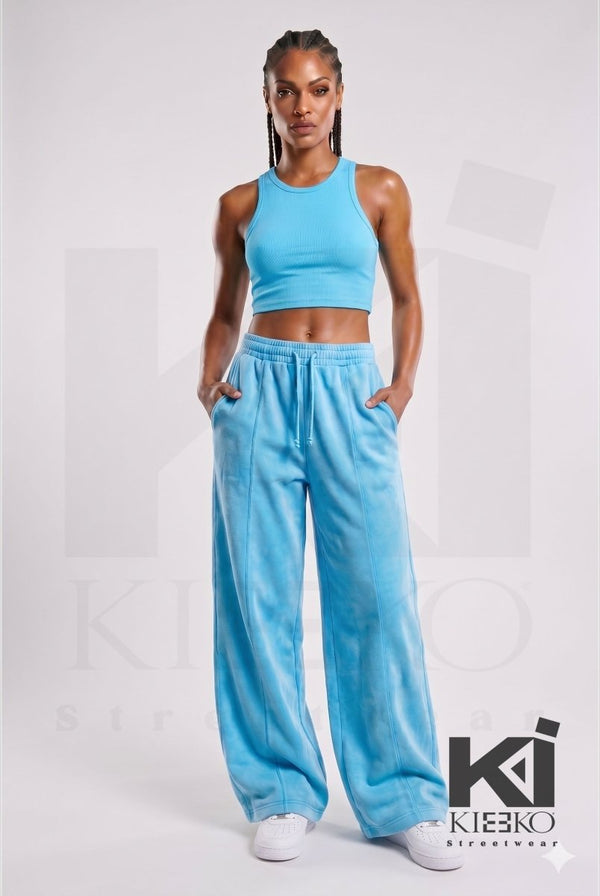 Mauved Up Acid Wash French Terry Joggers - KIOKO