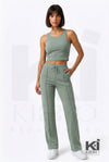 Miss Understood Ribbed Tank Top And Pant Set - KIOKO