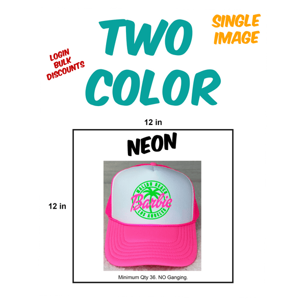 Neon Two Color Screen Print Transfers - KIOKO