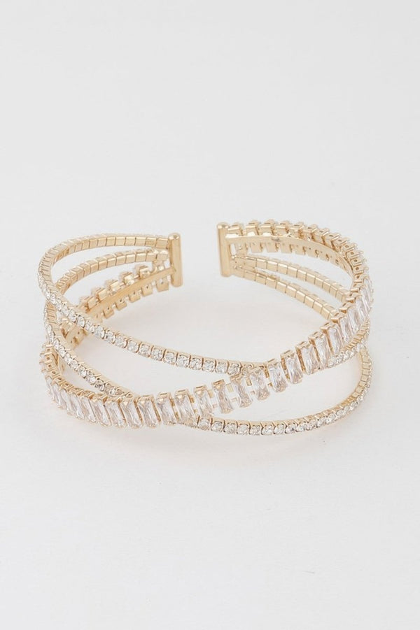 Okay Big Drip Triple Crystal Cuff Bracelet - KIOKO