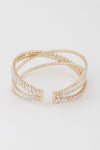 Okay Big Drip Triple Crystal Cuff Bracelet - KIOKO