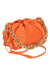 Orange With Pressure Convertible Satin Chain Clutch - KIOKO