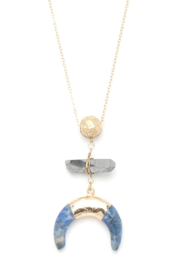 Peace Made Pretty Natural Stone Pendant Necklace - KIOKO