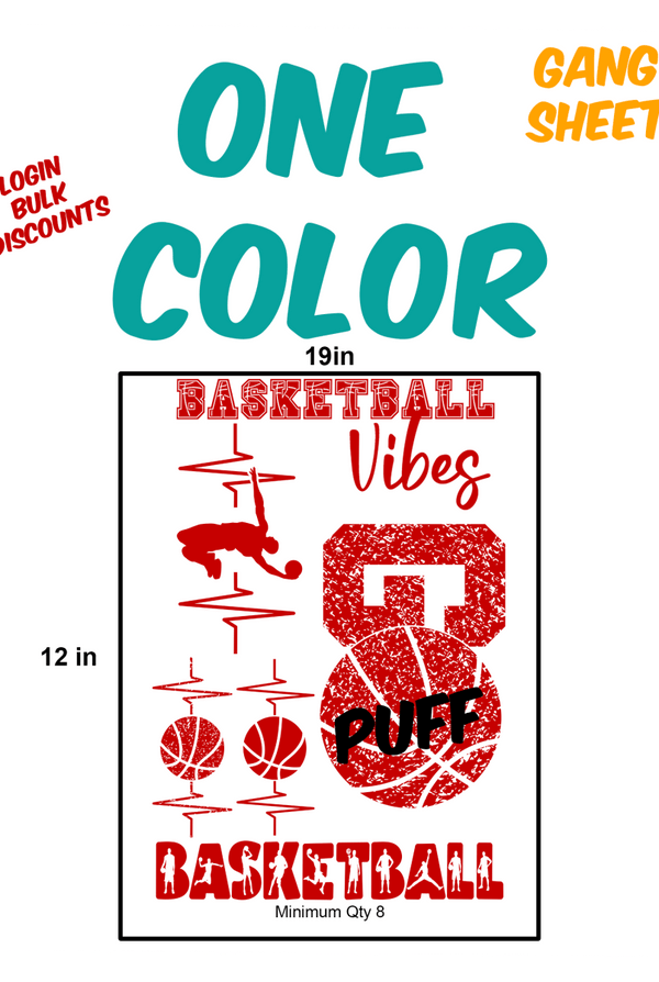 Puff One Color Gang Sheets - KIOKO