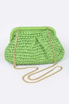 Seen In St Tropez Straw Clutch - KIOKO