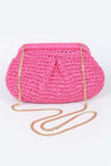 Seen In St Tropez Straw Clutch - KIOKO