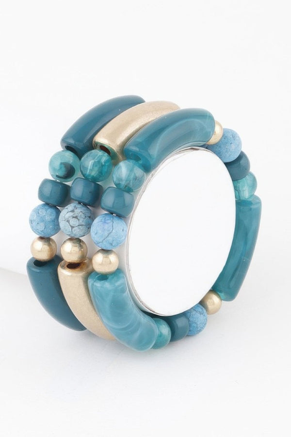 Soft Girl Stuntin Two Toned Bead Bracelet - KIOKO