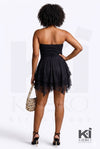Sweet Like Trouble Asymmetric Lace Mini Dress - KIOKO