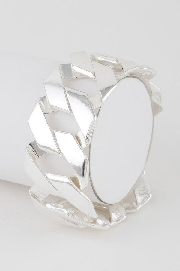 Thick Link Wide Curb Chain Bracelet - KIOKO