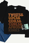 Twists, Locs, Coils, & Curls Sweatshirt - KIOKO