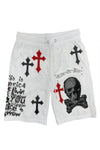Ride Or Die Chrome Skull Jogger Shorts - KIOKO
