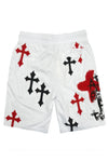 Ride Or Die Chrome Skull Jogger Shorts - KIOKO